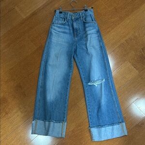 [Veronica Beard] Blue Flare Wide -Leg Jeans